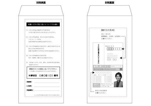 公選ハガキ用封筒